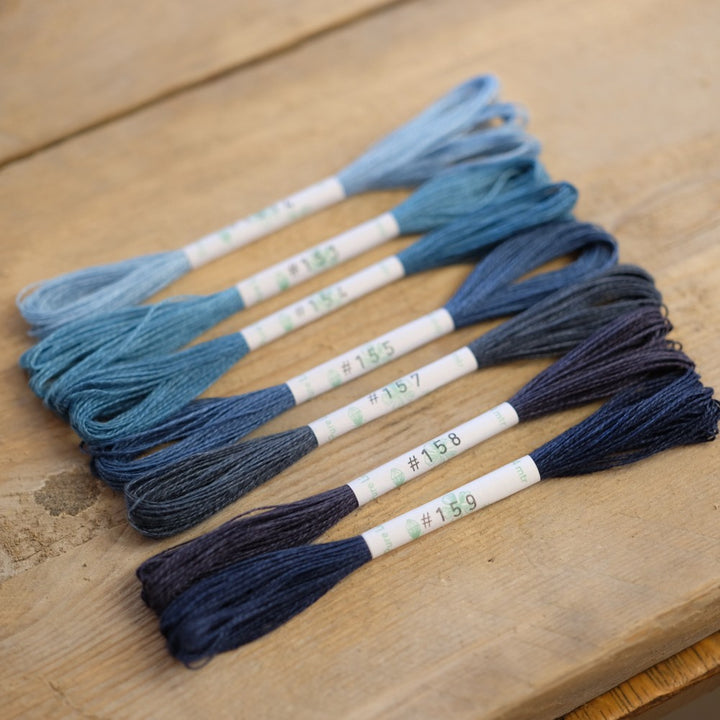 Studio Flax Linen Thread 14m skein - blues