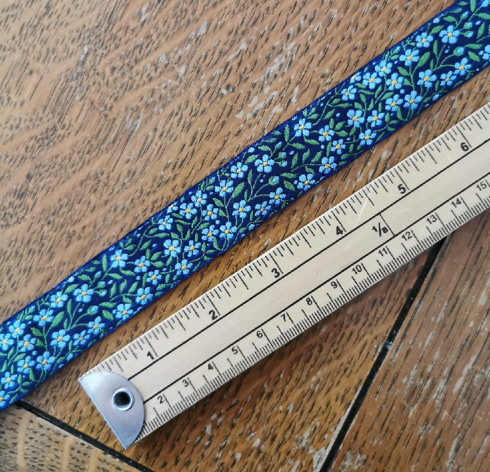 Kafka Forget-me-Not Ribbon 32mm wide - per 50cm length