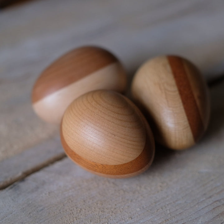 Half Stripe Wooden Darning Egg by Do-Well Design