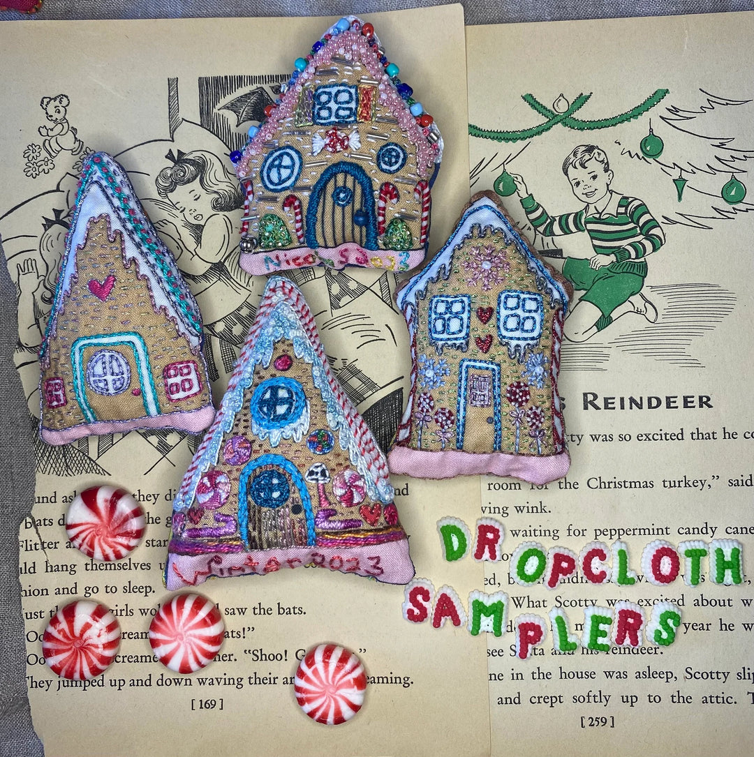 Dropcloth Sampler - Gingerbread Houses