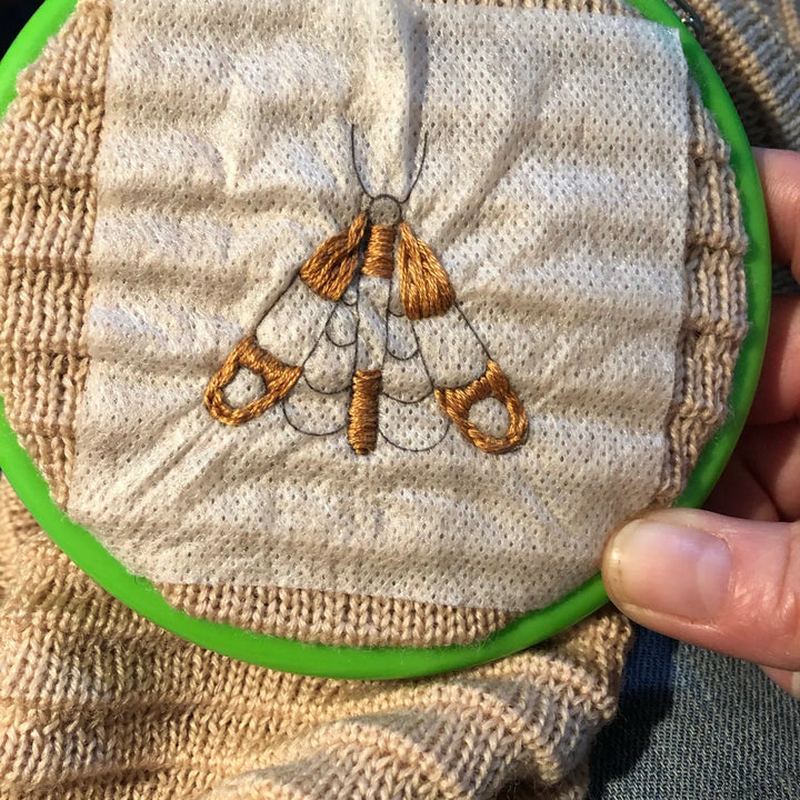 Wren Bird Arts Wash Away Mending Transfers - Moths