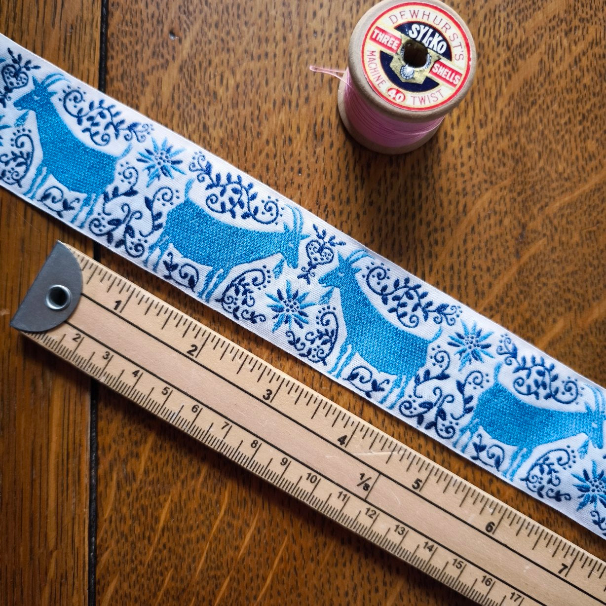 Goat Ribbons Kafka Goat Ribbon 40mm wide - per 50cm length – Beyond Measure
