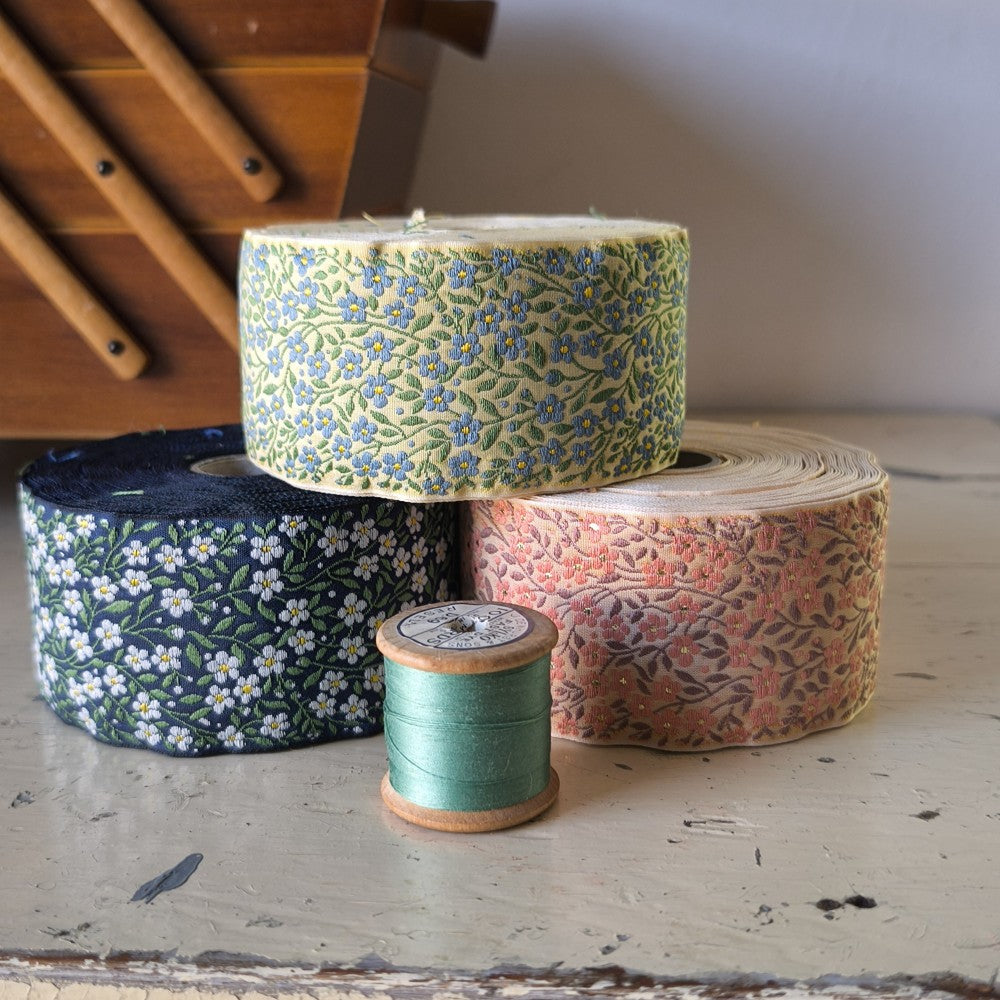 Kafka Wide Forget Me-Knot Ribbon 50mm - per 50cm length
