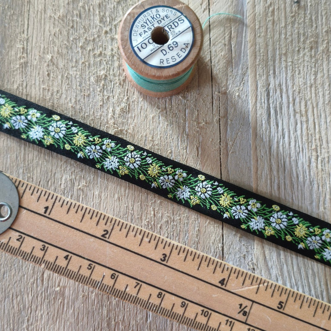 Kafka Narrow Meadow Ribbon 18mm wide - per 1m length
