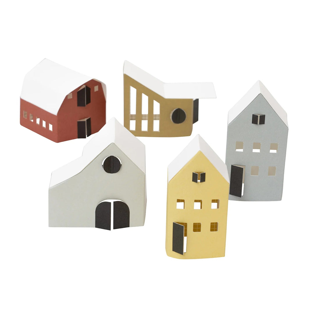 Jurianne Matter 'Nook' Set of 5 Paper Houses