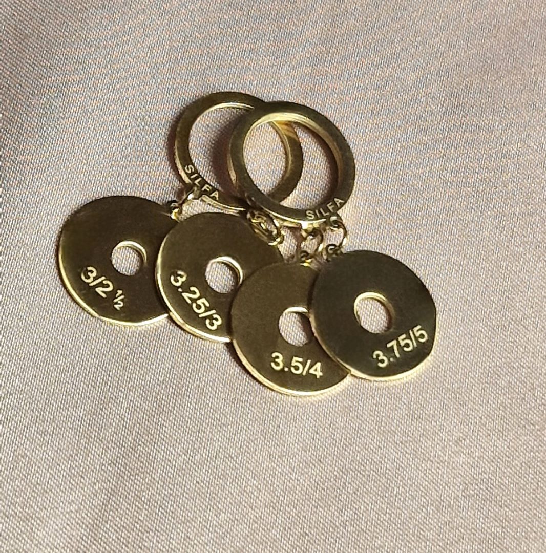 Silfa Stitch Markers Charms / Needle Gauges