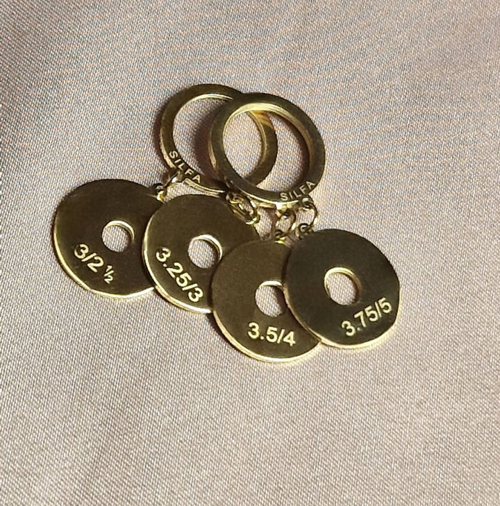 Silfa Stitch Markers Charms / Needle Gauges