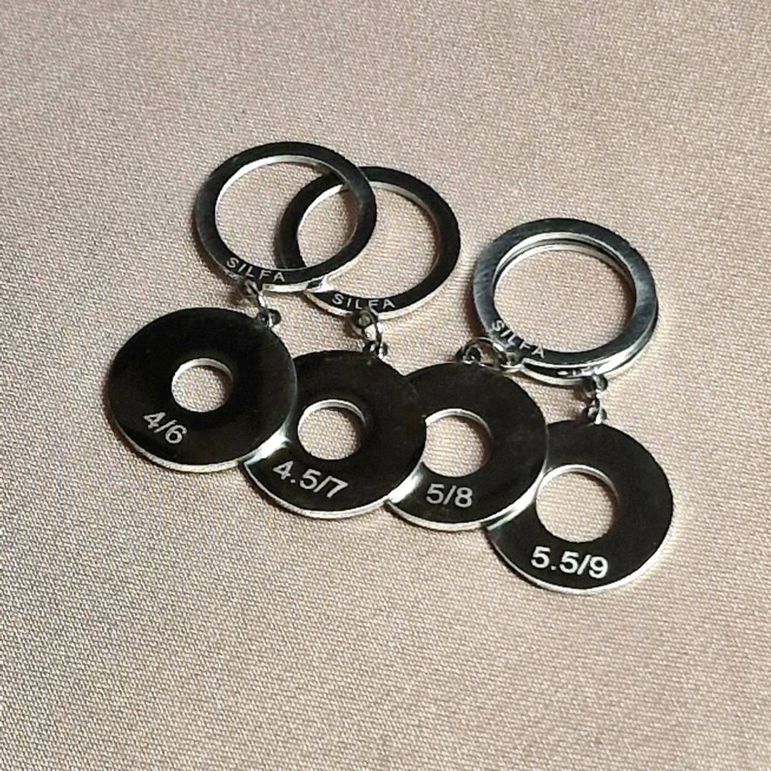 Silfa Stitch Markers Charms / Needle Gauges