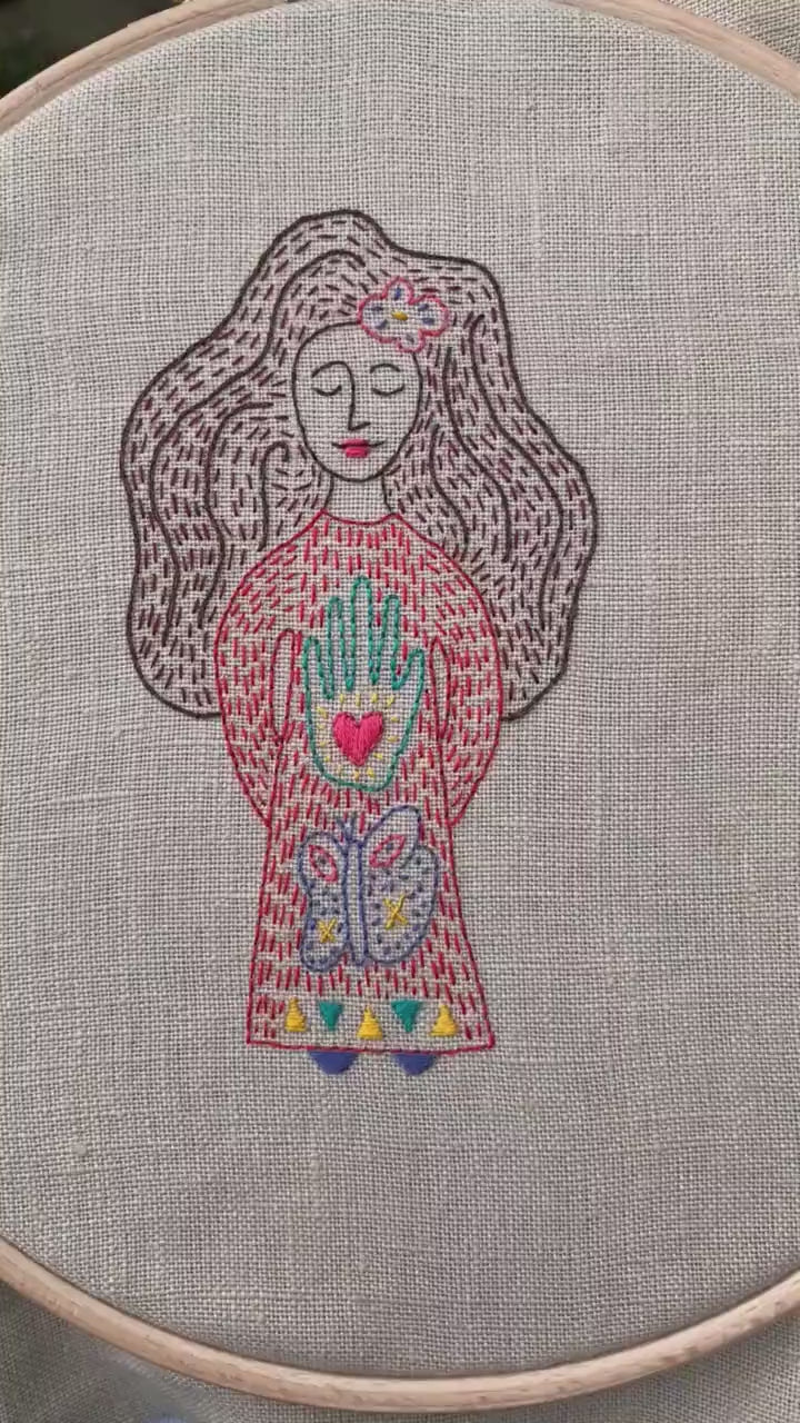 Ginger Becky Adriana Goddess Embroidery Kit