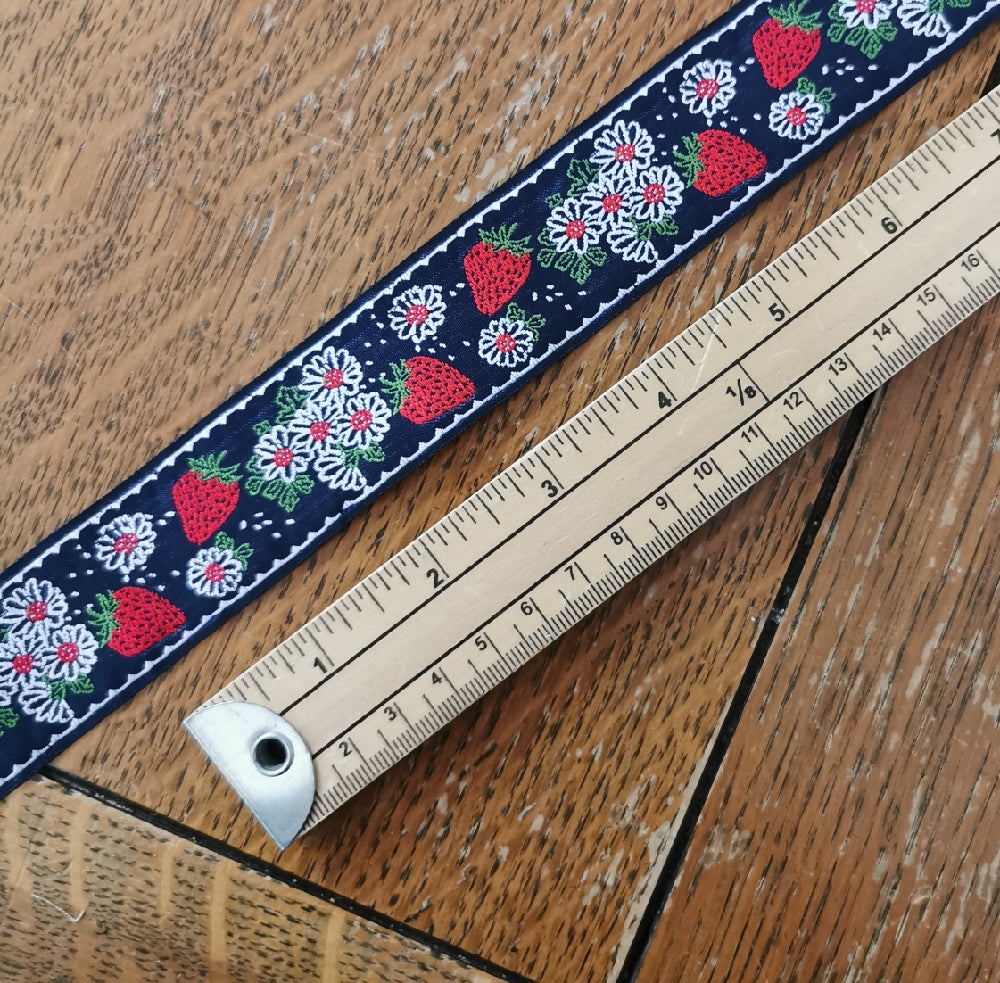 Kafka Strawberry Ribbon 32mm wide - per 50cm length