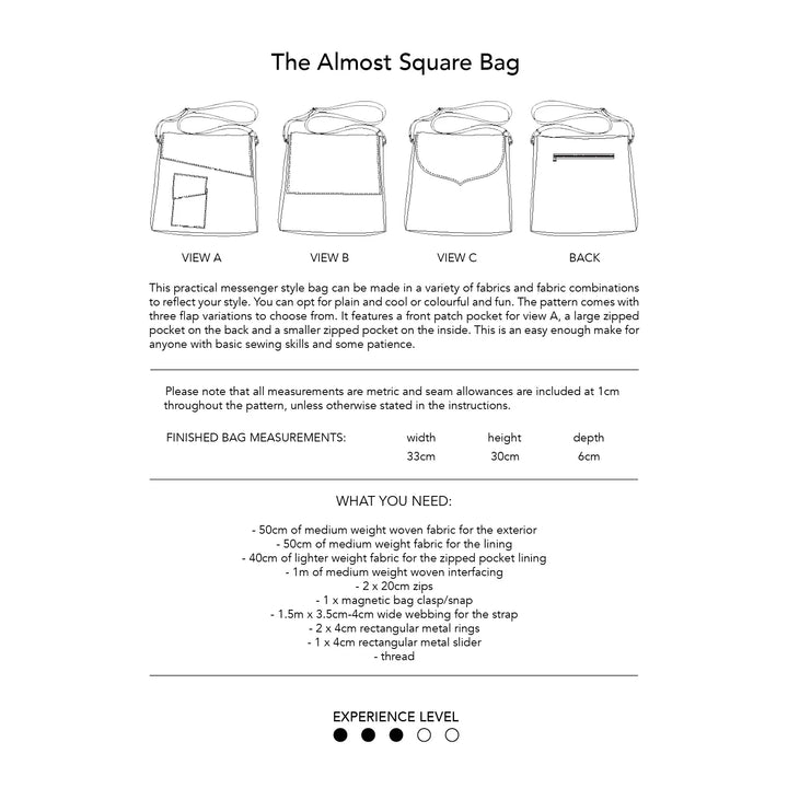 Dhurata Davies - Almost Square Bag Pattern