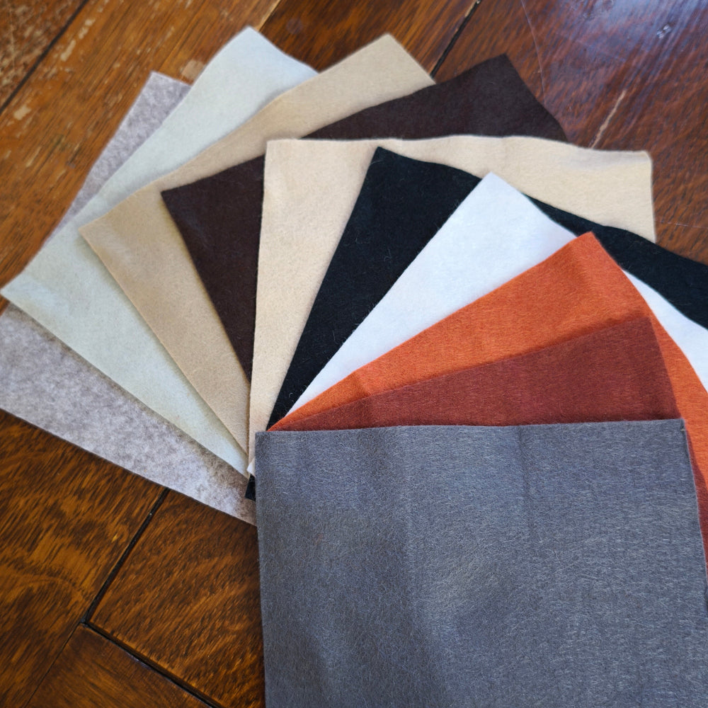 Viscose and wool mix felt bundle