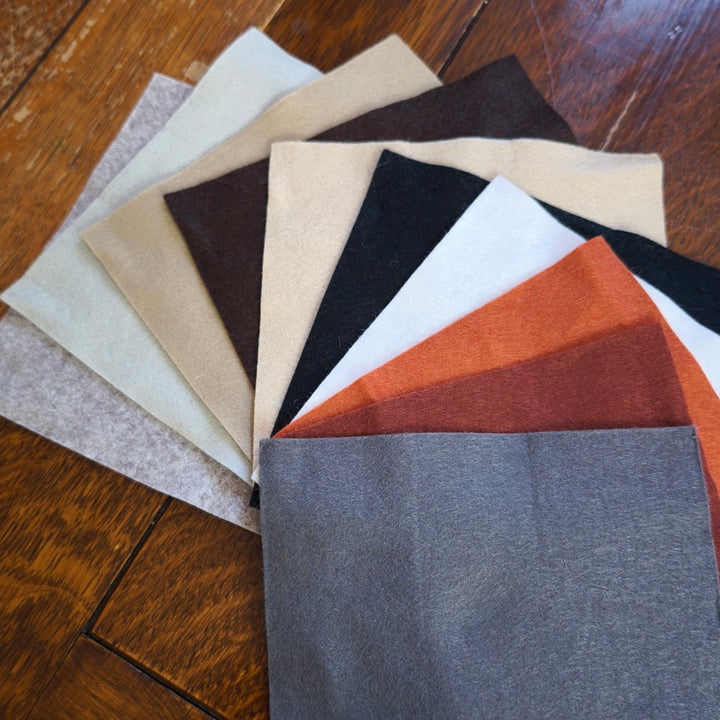 Viscose and wool mix felt bundle