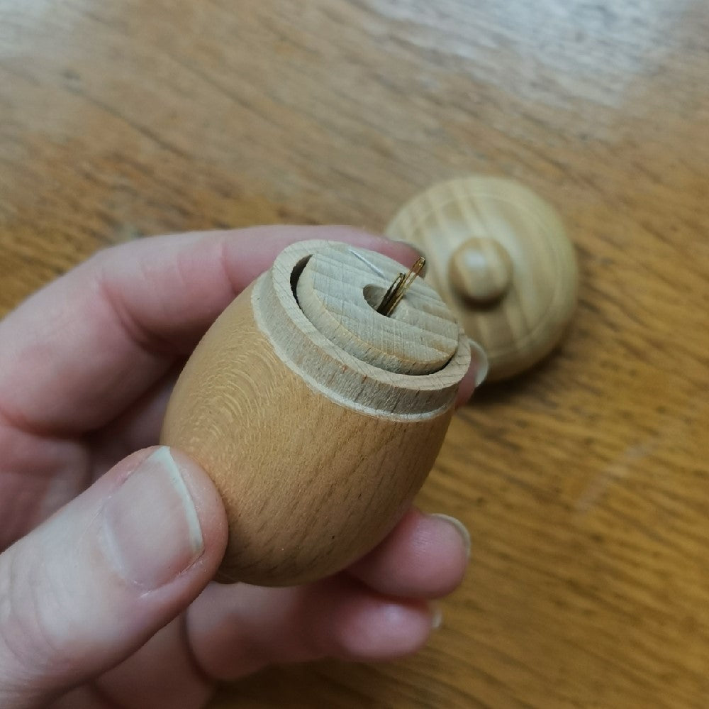 Wooden Acorn Sewing Etui