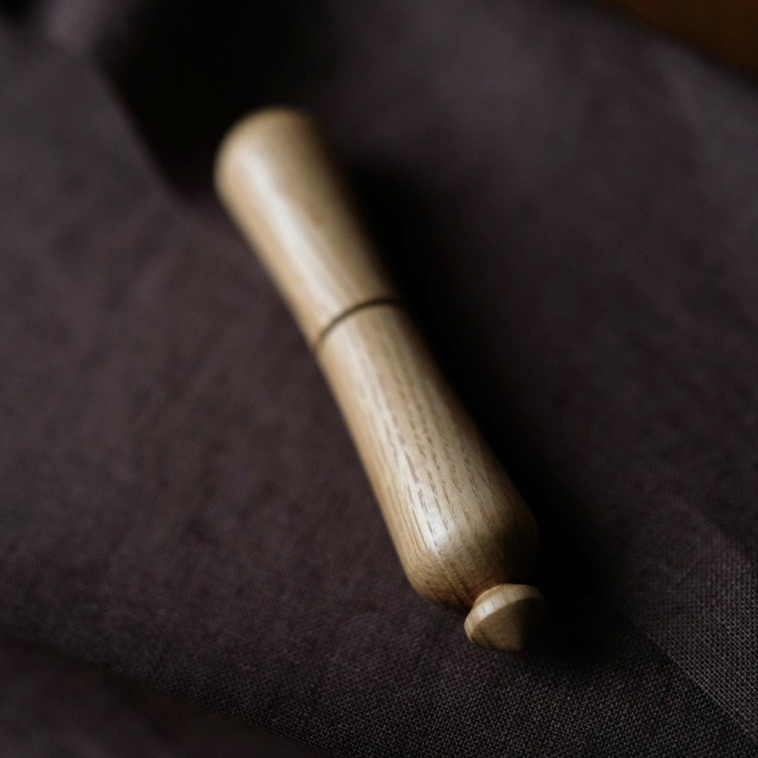 Long Turned Wooden Needle Case