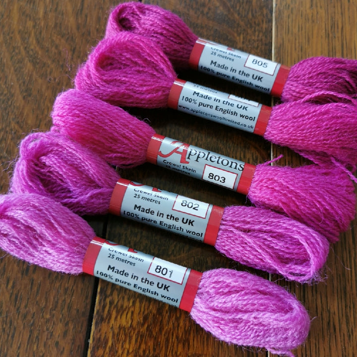 Appletons Wool - crewel  Fuschia