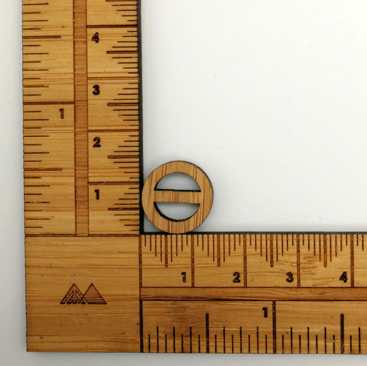 Arrow Mountain Bamboo Button - Minimalist 13 mm