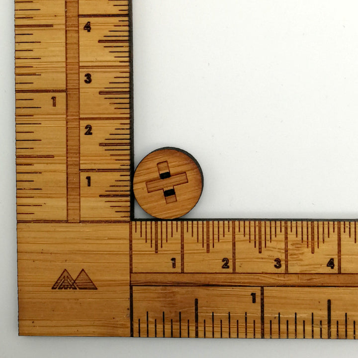 Arrow Mountain Bamboo Button - Positive 12 mm