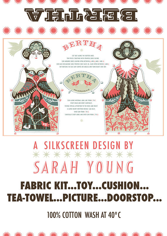 Sarah Young Cut and Sew Character Tea Towel