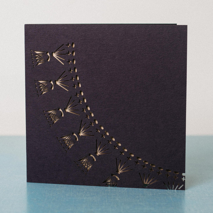 Laser cut greetings cards - Crochet
