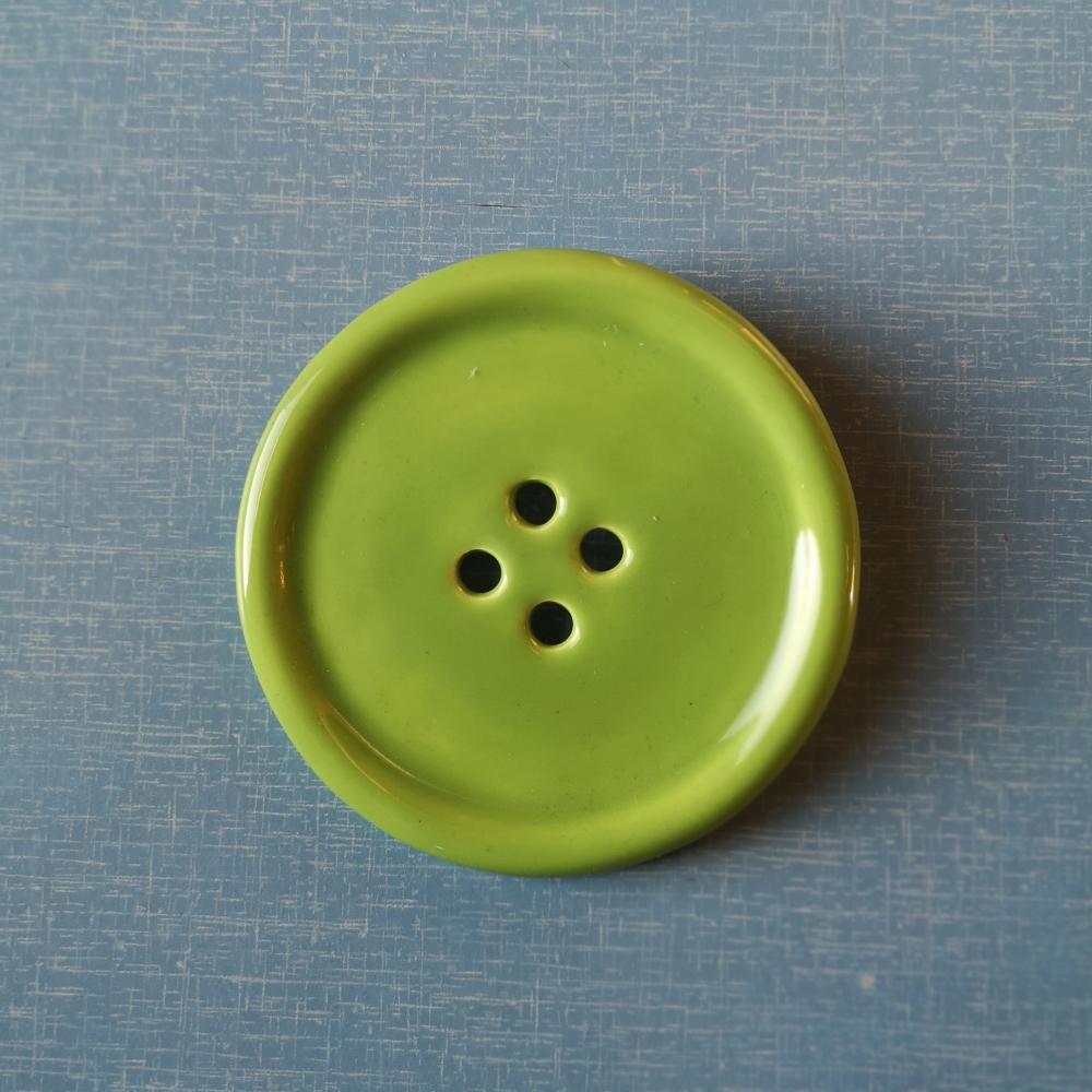 Giant Ceramic Button Brooch