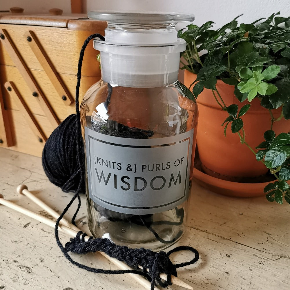Vinegar & Brown Paper - Knits & Purls of Wisdom Jar