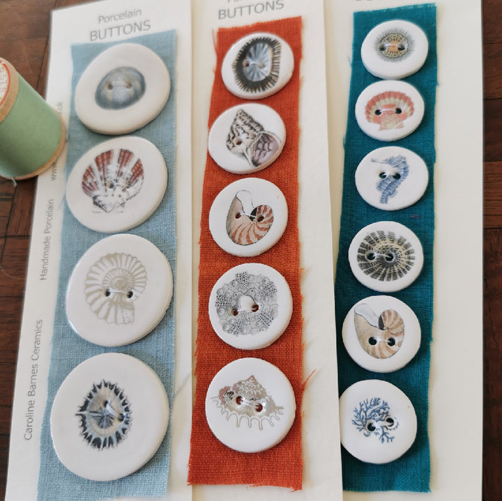 Ceramic Seashore Button Sets