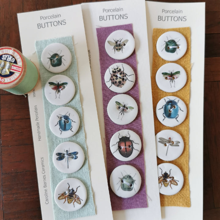 Ceramic Insect Button Sets