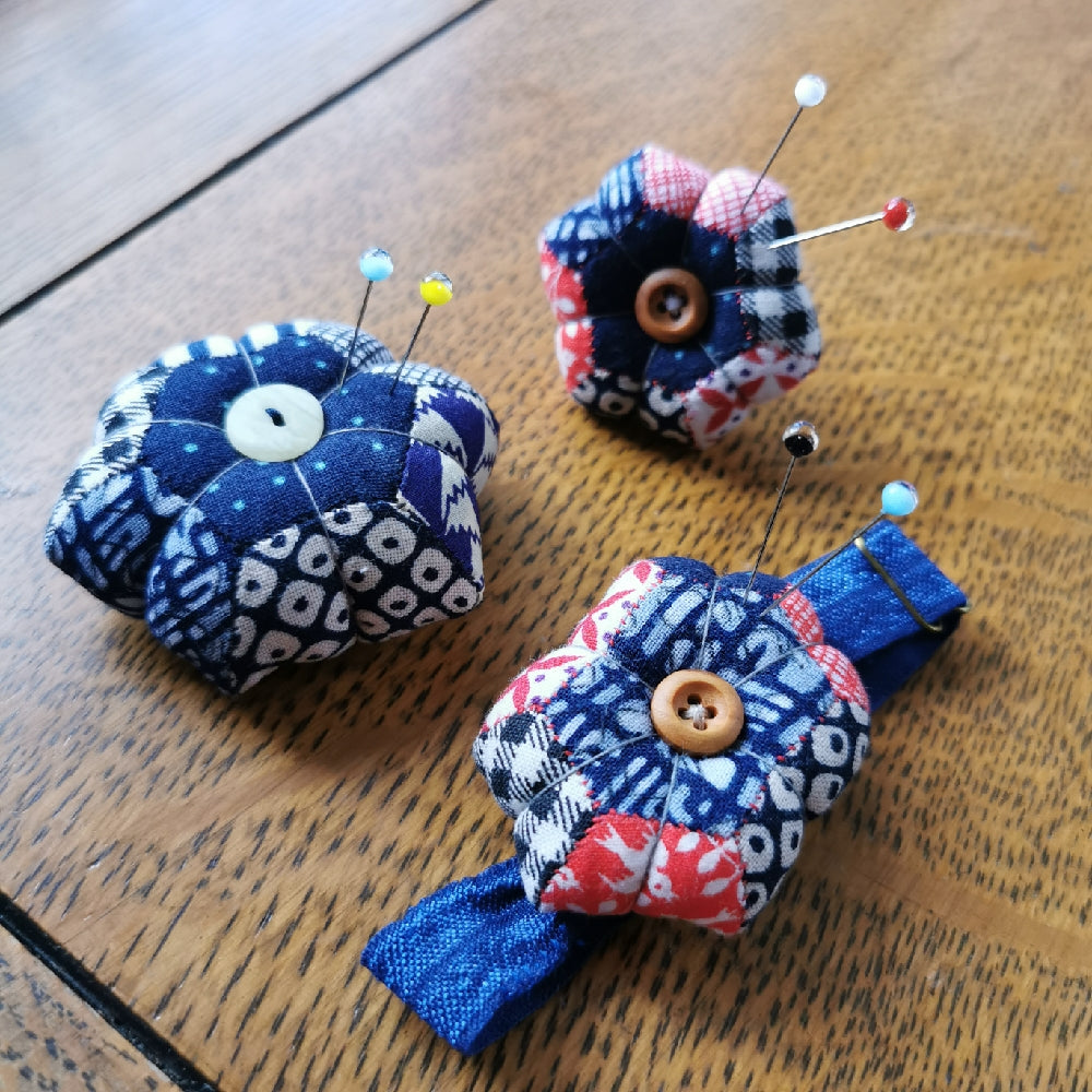 Mini Pincushion - patchwork hexie collection