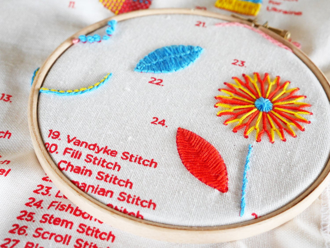 Stitch School Mini Linen Stitch Sampler Cloth