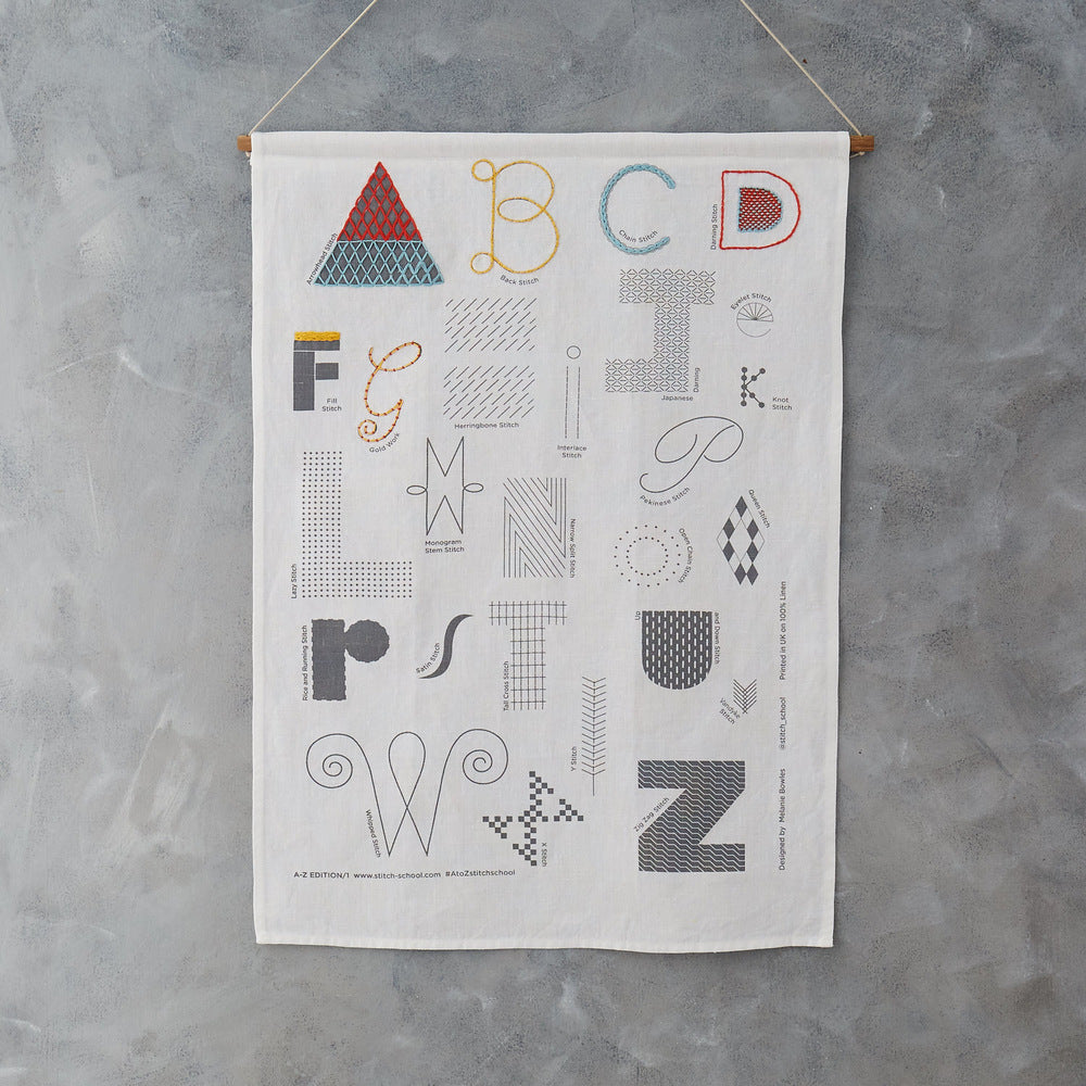 Sampler Cloth Stitch School A-Z Linen Embroidery Sampler (cloth only) – Beyond Measure