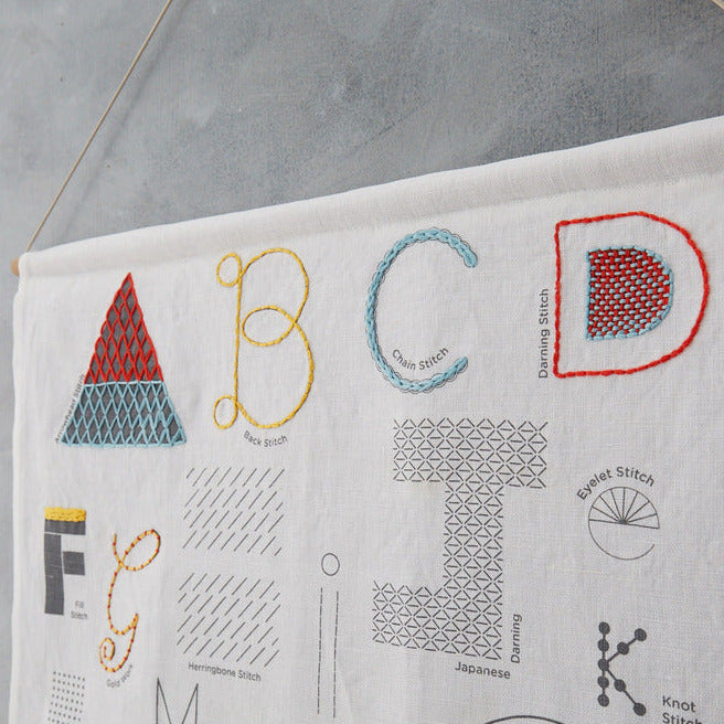 Stitch School A-Z Linen Embroidery Sampler (cloth only)