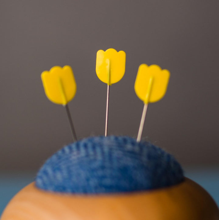 Tulip Hiroshima Cellulose-Head Yellow Tulip Pins